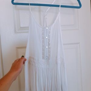 Volcom Tops - Boho white, flowy tank with lace accents. Volcom Tops - Boho white, flowy tank with lace accents.